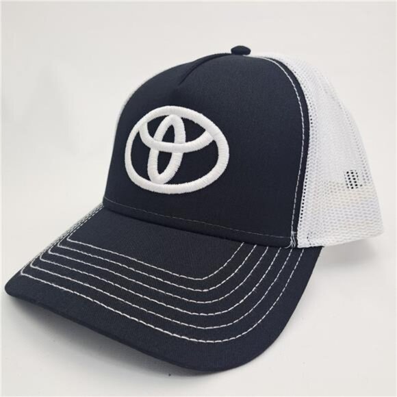 Retro Vintage Style Toyota Embroidered Curved Bill Trucker Hat Cap Tacoma Tundra main image 4